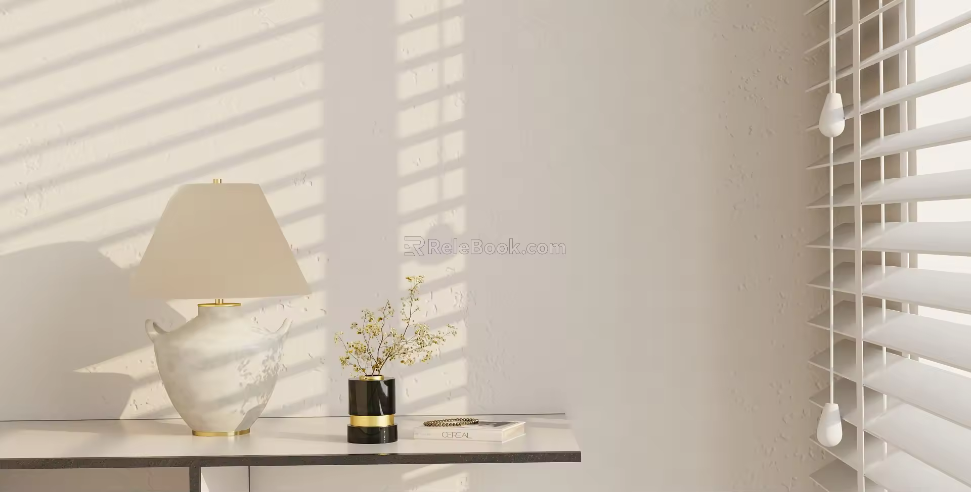 Modern table lamp ornaments combination 3d model