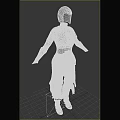 Medieval Warrior Armor Clothing With Metal Plates And Black Cloak Displayed In Different Angles