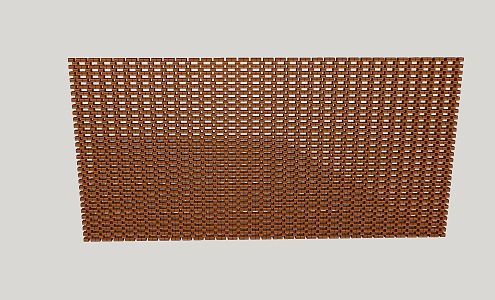 Modern wall red brick 3d model