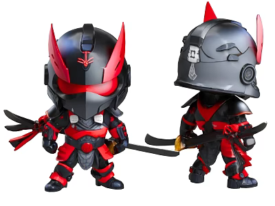 Samurai Hand-made Sci-fi Samurai Mecha Toy Mecha Hand-made Ornaments 3d model