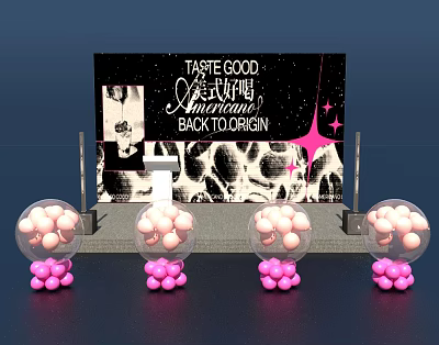 Modern Activity Stage Modern Sound Column Modern Flying Balloon Modern Stage 3d model