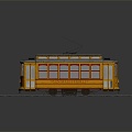 Modern tram streetcar tram system city tram 3d model