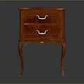 Classic Wooden Entryway Side Cabinet With Two Drawers Carved Legs And Elegant Design
