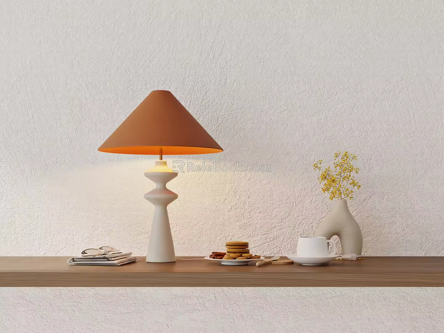 Modern Table Lamp Cream Table Lamp Combination 3d model