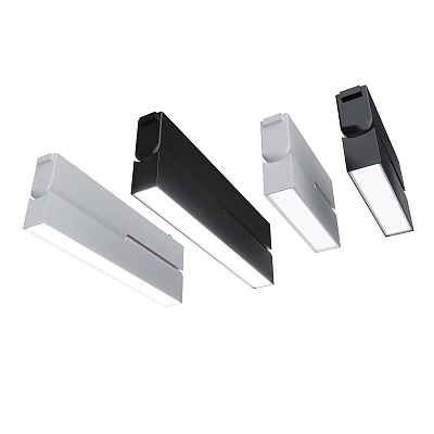 Modern Sleek Downlights and Spotlights with Black White Design for Interior Lighting 3d model