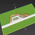 Park Landscape Design With Winding Path Greenery Seating Areas And Lush Trees
