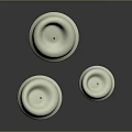 Modern Minimalist Decorative Ornament Set of Three White Candle Shaped Pieces for Home Decor