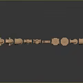 3D Rendered Copper Colored Hardware Tools With Various Pipe Fittings Joints Valves And Reflective Finish
