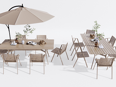 Modern Outdoor Table and Chair Outdoor Leisure Table and Chair model