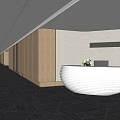 Modern Front Desk Hotel Front Desk 3d model