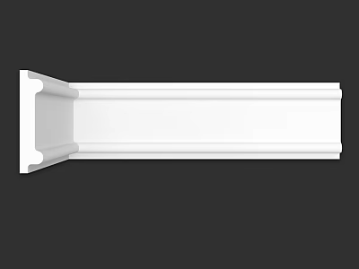 White Architectural Component Featuring Decorative Molding And Smooth Edge Detail 3d model
