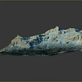 Scenic Landscape Garden Design with Snowy Mountain Peaks Lush Green Vegetation and Blue Lake