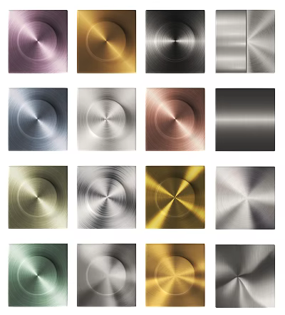 Colorful Metal Panels With Brushed And Mirrored Surface Finishes 3d model