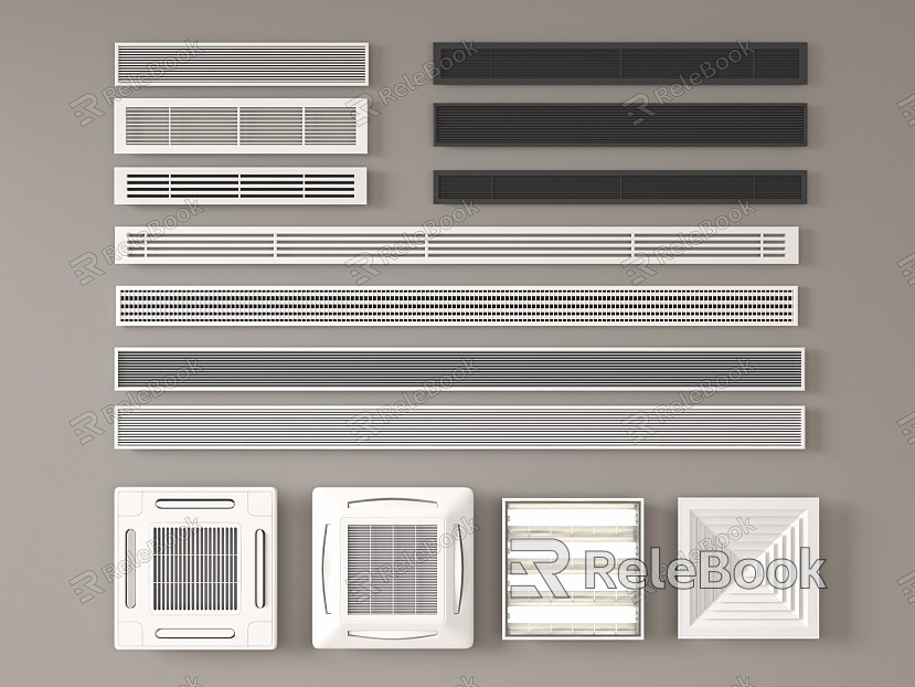 Modern Air Conditioning Air Outlet Central Air Conditioning Extremely Narrow Air Outlet Air Outlet Exhaust Fan Air Conditioning Outlet Extremely Narrow Outlet Outlet Outlet Outlet model