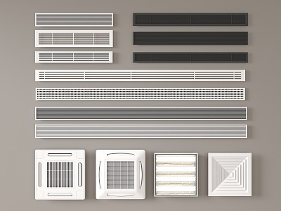 Modern Air Conditioning Air Outlet Central Air Conditioning Extremely Narrow Air Outlet Air Outlet Exhaust Fan Air Conditioning Outlet Extremely Narrow Outlet model