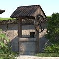 Chinese ancient well Chinese water well 3d model