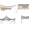 Various Outdoor Camping Tents With Different Structural Designs And Canopy Shapes 3d model
