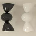Modern Black and White Ceiling Lights with Unique Spherical and Cone Design