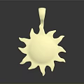 Golden Sun Shaped Pendant With Elegant Design Fashionable Jewelry Accessory For Clothing