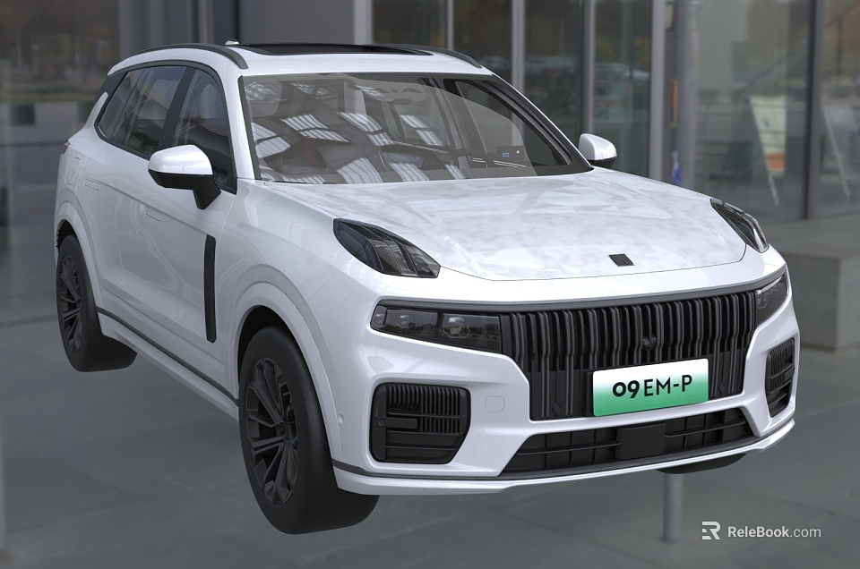 White 09EMP SUV Featuring Modern Front Design And Electric Power Technology 3d model 
