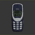 Vintage Nokia Mobile Phone With Snake Game Display On Green Screen