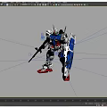 Gundam Character In White Blue Red Armor With Weapon Shield And Mechanical Design
