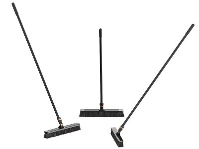 Household Brooms With Long Handle And Sturdy Bristles For Home Cleaning 3d model