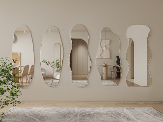 Modern mirror Full-length mirror 3d model