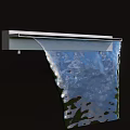 Modern Garden Water Feature With Flowing Glass Like Water And Reflections