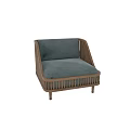 Accent Leisure Chair with Dark Green Upholstered Cushion and Wooden Frame Design