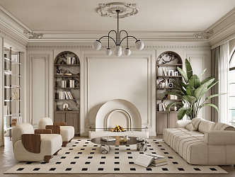 French Living Room 3d model