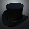 Black Top Hat For Men Women Classic Design With Smooth Surface And Band