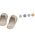 Comfortable Indoor Slippers with Cross Strap Design in Beige Light Grey Blue for Home Wear