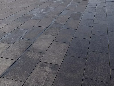 Gray Square Tile Components For Paved Floor With Neat Arrangement And Wet Surface 3d model