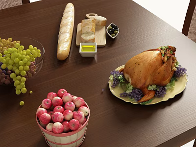 Modern Food Gourmet 3d model Modern Food Gourmet 3d model