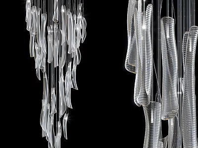 Modern crystal chandelier 3d model