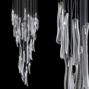 Modern crystal chandelier 3d model