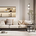 Modern Flexform three-seat sofa 3d model
