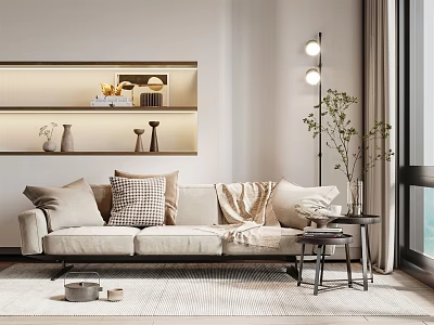 Modern Flexform three-seat sofa 3d model