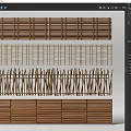 Wooden And Bamboo Fence Designs With Slatted And Woven Patterns For Outdoor Use