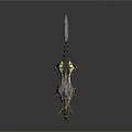 Mythical Beast 3D Rendering With Gray Mane Golden Black Scales And Horned Head