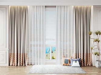 Modern Curtains 3d model