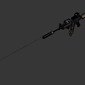 Modern Tactical Rifle With Black Tan Finish Scope Grip And Magazine