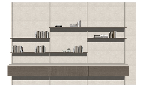 Bookshelf Storage Rack 3d model