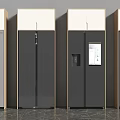 Sleek Modern Refrigerators For Kitchen With Multiple Designs And Features 3d model