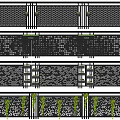Various Decorative Metal Fence Designs With Patterns And Green Plants