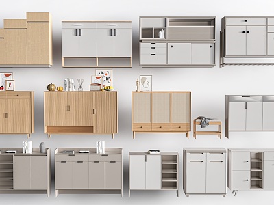Shoe Cabinet Entrance Cabinet Storage Cabinet Shoe Rack Decorative Cabinet 3d model