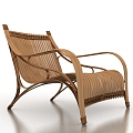 Outdoor Bamboo Lounge Chair Outdoor Recliner Bamboo Recliner 3d model