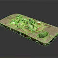 Delicious Chicken Tacos With Avocado Sour Cream On Wooden Board And Green Chili