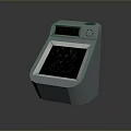 Computer Biometric Scanner With Green Handprint Place Hand Prompt And Secure Login Function 3d model